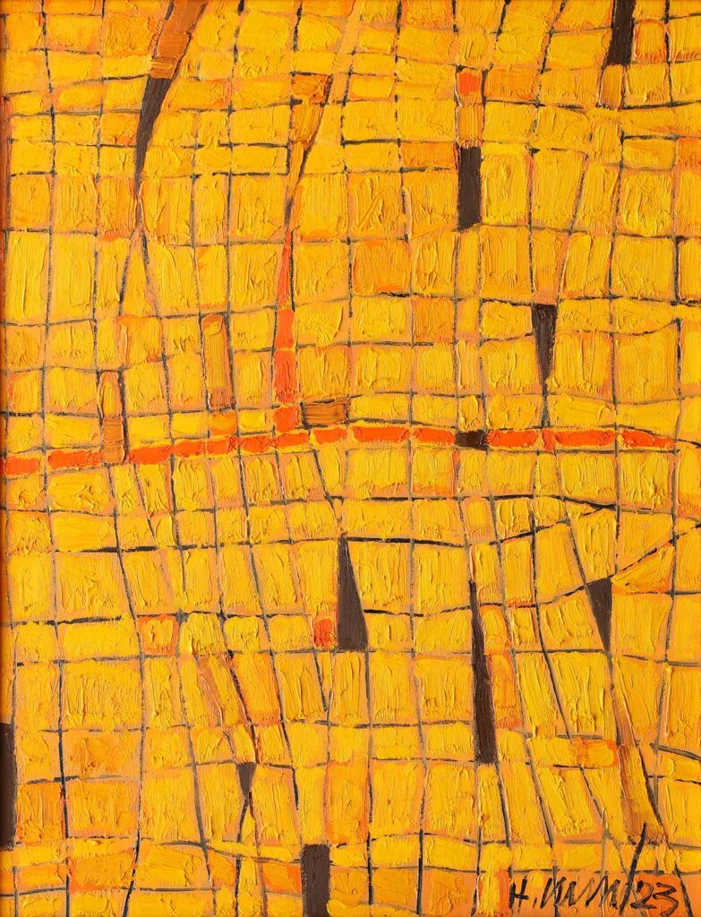 Phố Chiều Vàng Size: 85cm x 110cm Material: Oil Painting Year: 2023 Artist: Hà Hùng Price: 1,200USD