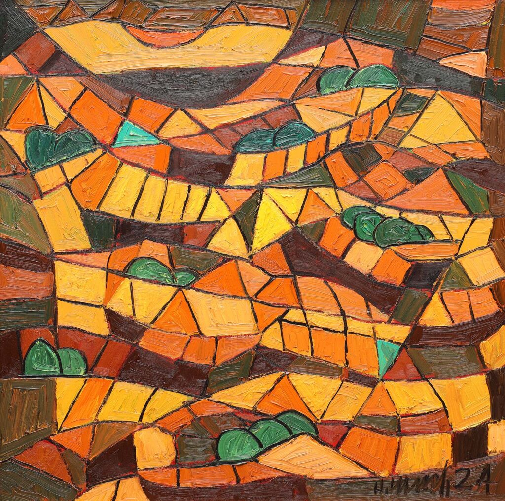 Toàn Cảnh Khu Phố Size: 100cm x 100cm Material: Oil Painting Year: 2024 Artist: Hà Hùng Price: 2,000USD