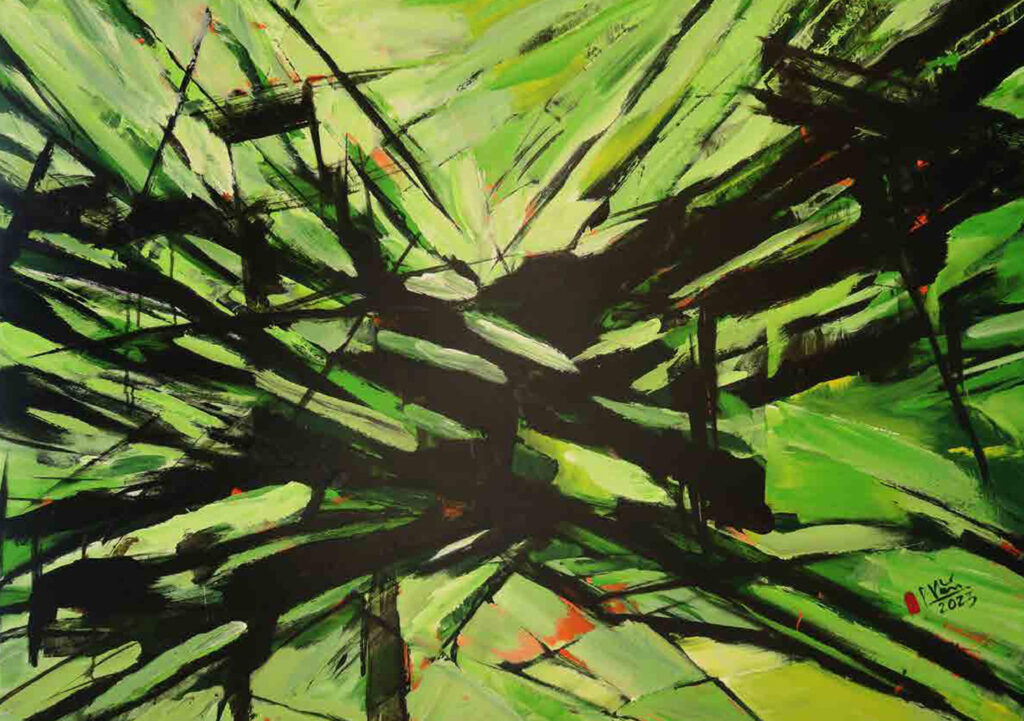 Ban mai Size: 100 x 140cm Year: 2023 Material: Acrylic on Canvas Artist: Phan Trọng Văn Price: 1,960$