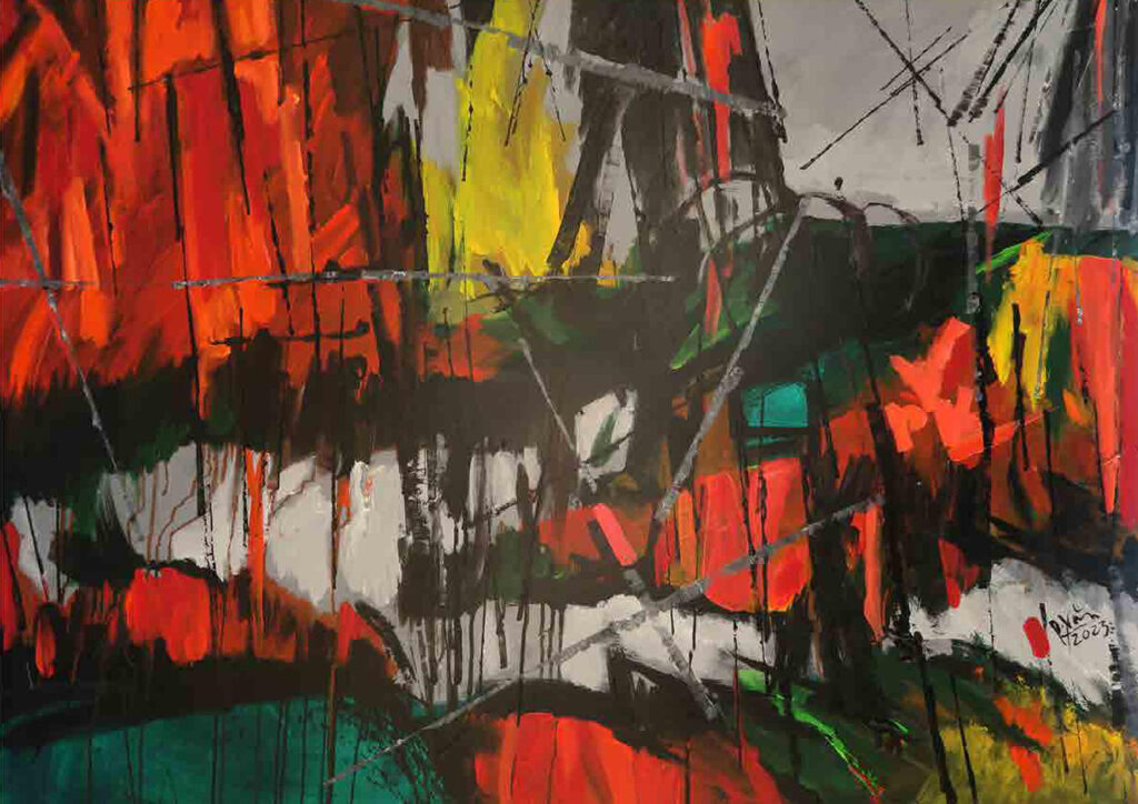 Chiều tà Size: 100 x 140cm Year: 2023 Material: Acrylic on Canvas Artist: Phan Trọng Văn Price: 1,960$