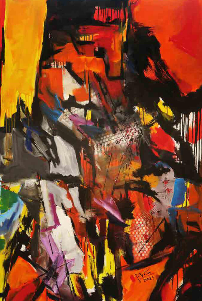 Ký ức Size: 100 x 150cm Year: 2023 Material: Acrylic on Canvas Artist: Phan Trọng Văn Price: 1,960$