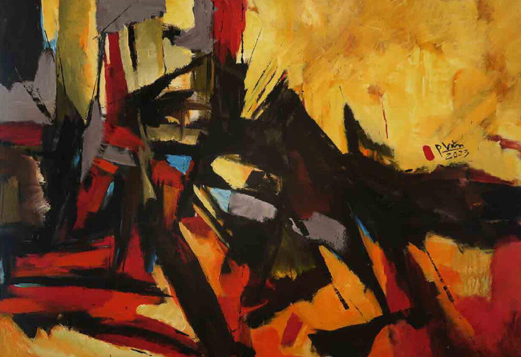 Ngày hè Size: 100 x 140cm Year: 2023 Material: Acrylic on Canvas Artist: Phan Trọng Văn Price: 1,960$