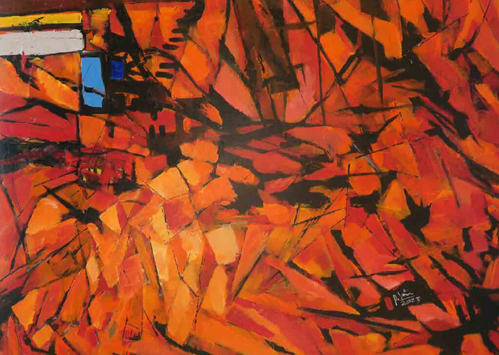 Ráng chiều Size: 100 x 130cm Year: 2023 Material: Acrylic on Canvas Artist: Phan Trọng Văn Price: 1,960$