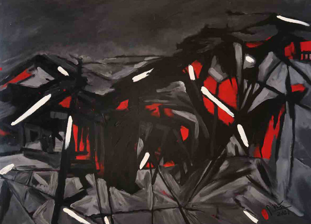 Ven kênh Size: 100 x 130cm Year: 2021 Material: Acrylic on Canvas Artist: Phan Trọng Văn Price: 1,960$