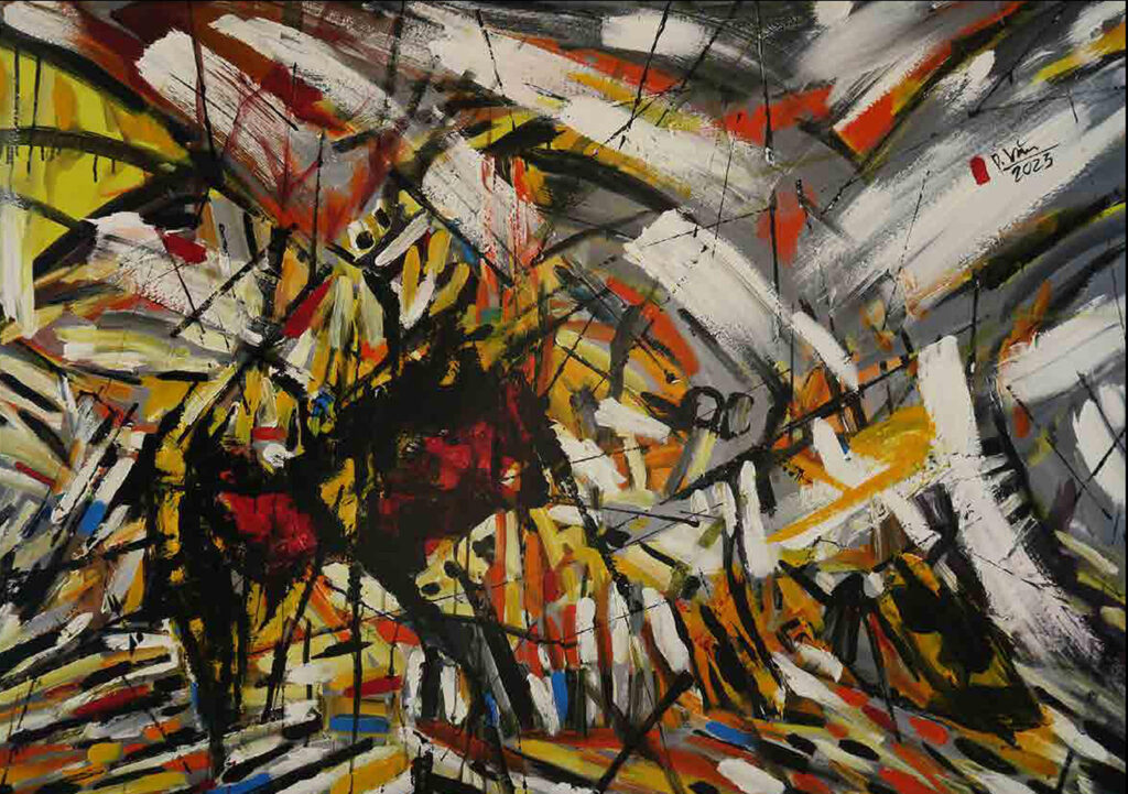 Vọng Size: 100 x 130cm Year: 2023 Material: Acrylic on Canvas Artist: Phan Trọng Văn Price: 1,960$