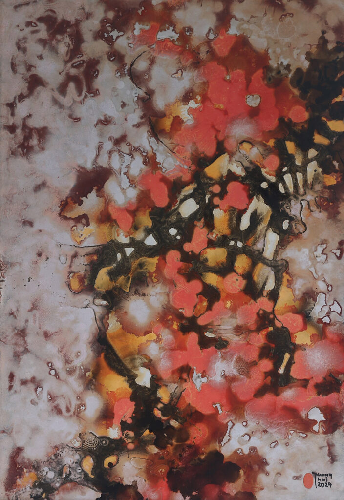 No.10 Size: 70 x 10cm Year: 2024 Material: lacque Artist: Thái Vĩnh Thành Price: 3,200$