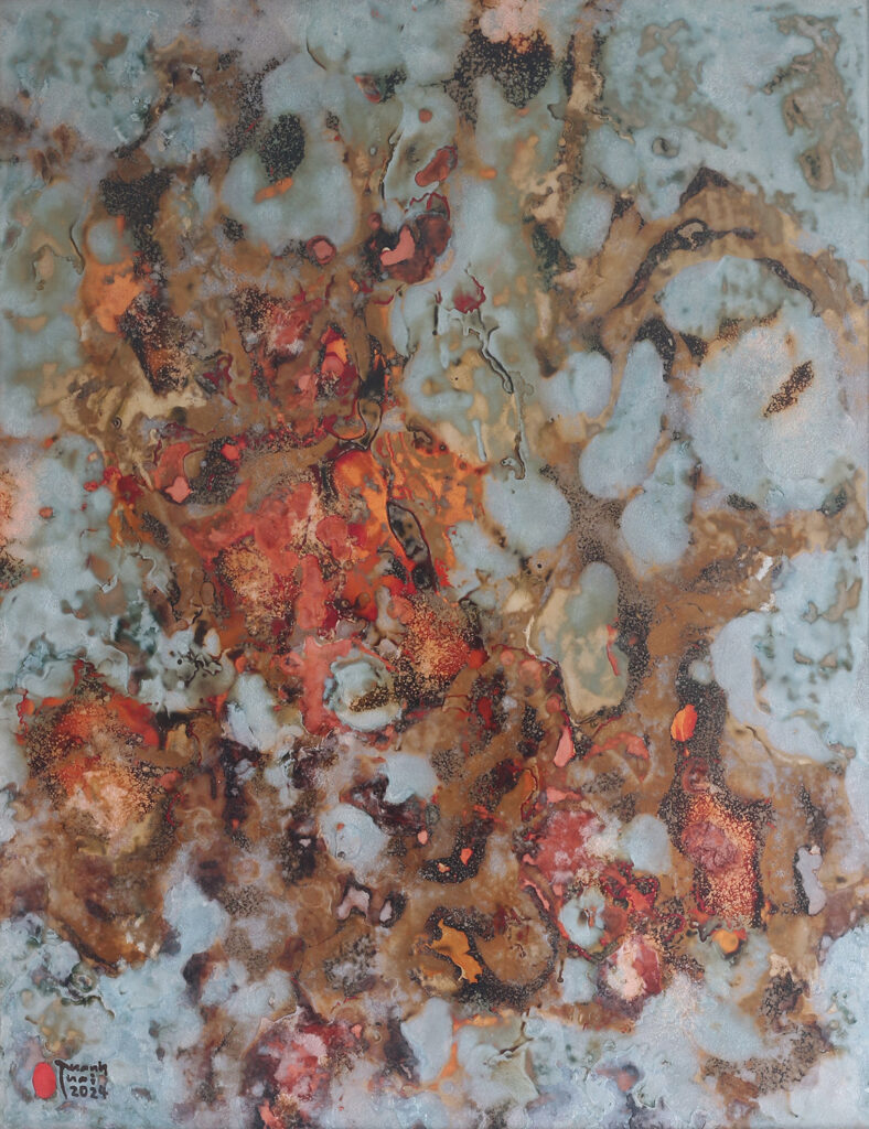 No.22 Size: 70 x 90cm Year: 2024 Material: lacque Artist: Thái Vĩnh Thành Price: 3,000$