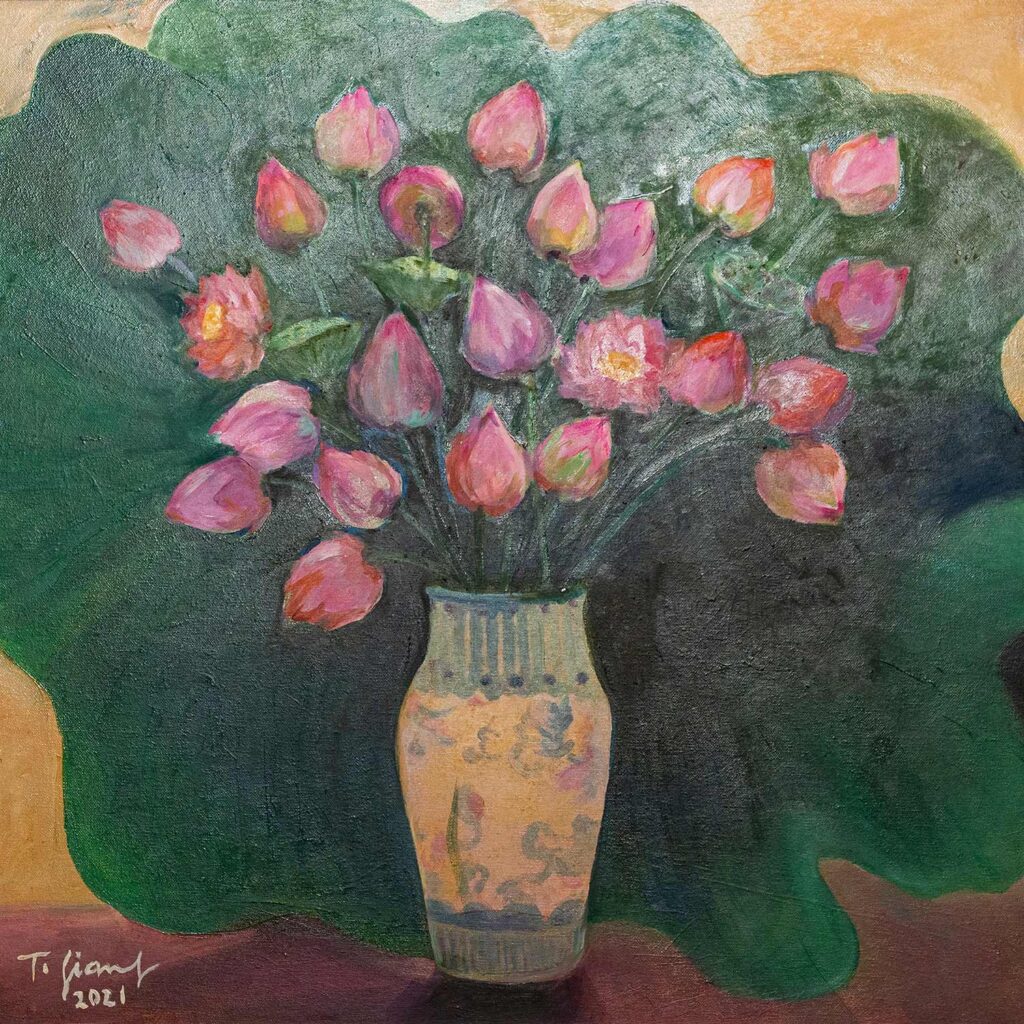 Hương sen Size: 70x90 Year: 2023 Material: Oil on Canvas Artist: Trà Giang
