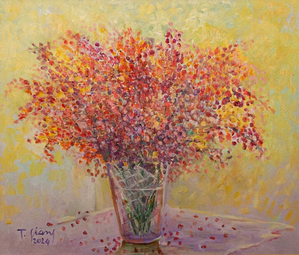Màu nhớ Size: 70x60 Year: 2023 Material: Oil on Canvas Artist: Trà Giang