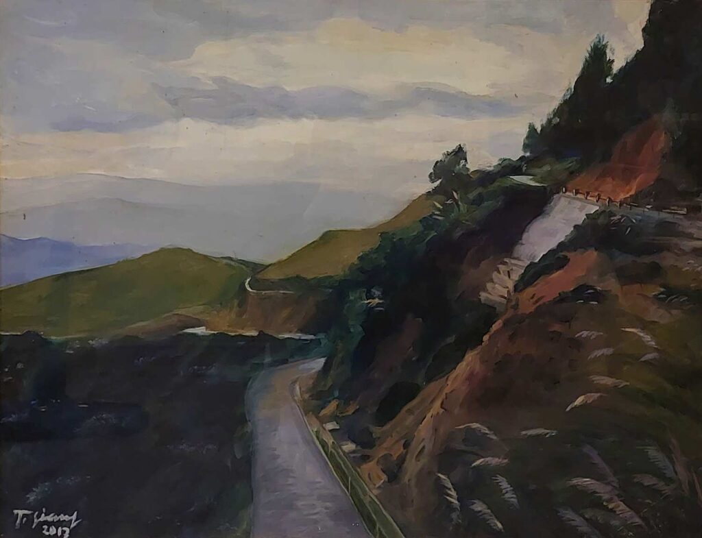 Mây & núi Size: 70x90 Year: 2023 Material: Oil on Canvas Artist: Trà Giang