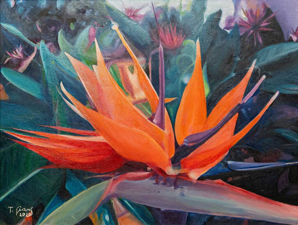 Thắp lửa Size: 70x90 Year: 2023 Material: Oil on Canvas Artist: Trà Giang