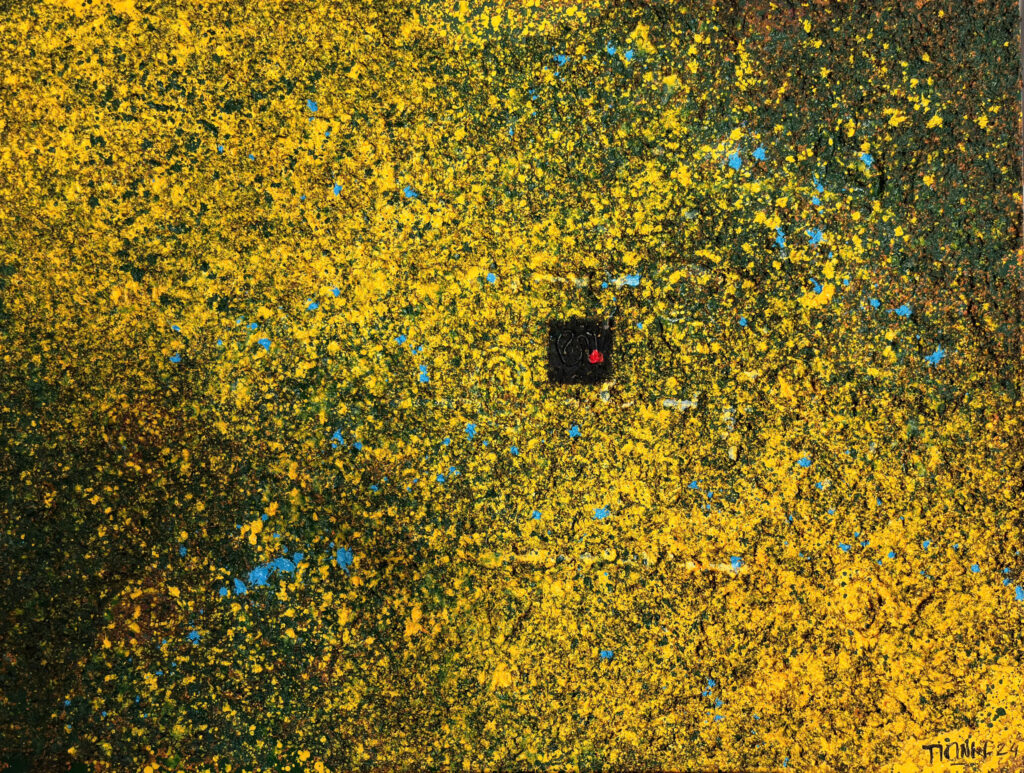 Binh minh vàng Size: 90X130cm Material: Mix Media Artist: Trần Vĩnh Thịnh