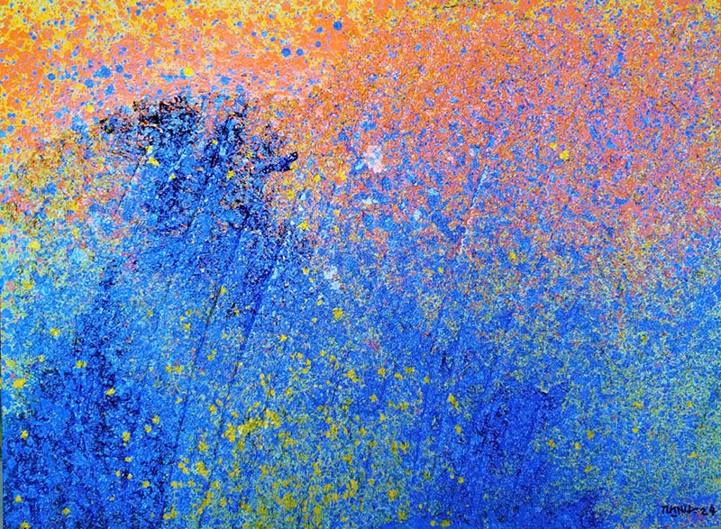 Chiều hè Size: 90X130cm Material: Mix Media Artist: Trần Vĩnh Thịnh
