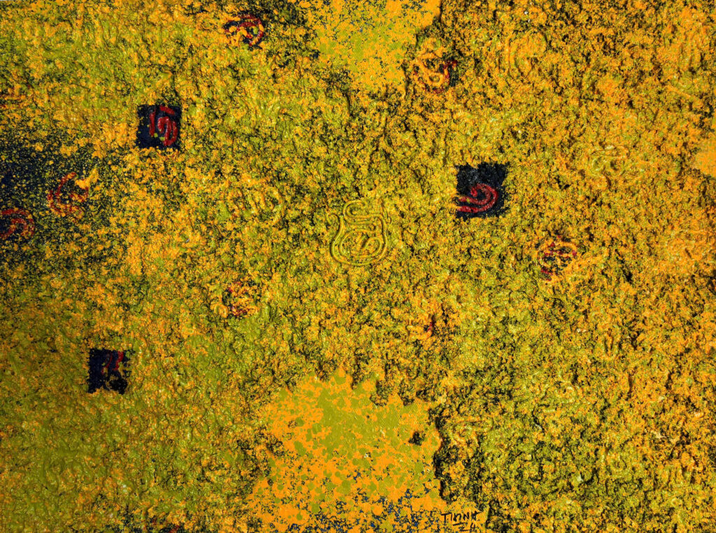 Di sản vàng Size: 90X130cm Material: Mix Media Artist: Trần Vĩnh Thịnh