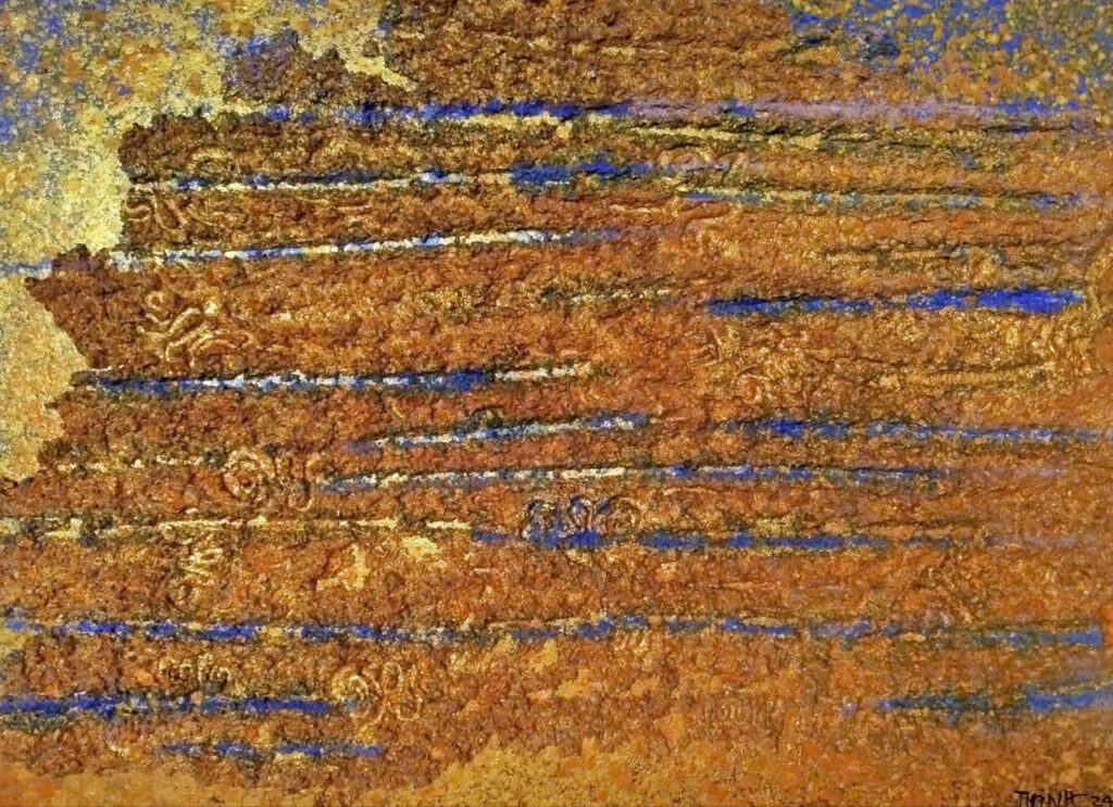 Dòng chảy 1 Size: 90X130cm Material: Mix Media Artist: Trần Vĩnh Thịnh