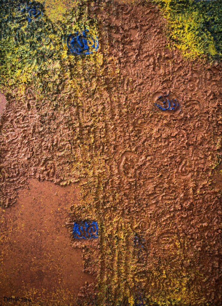 Những gì bên trong Size: 90X130cm Material: Mix Media Artist: Trần Vĩnh Thịnh