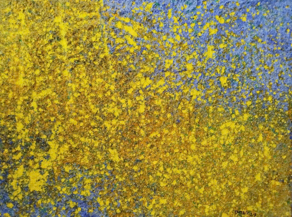 Tháng giêng Size: 90X130cm Material: Mix Media Artist: Trần Vĩnh Thịnh