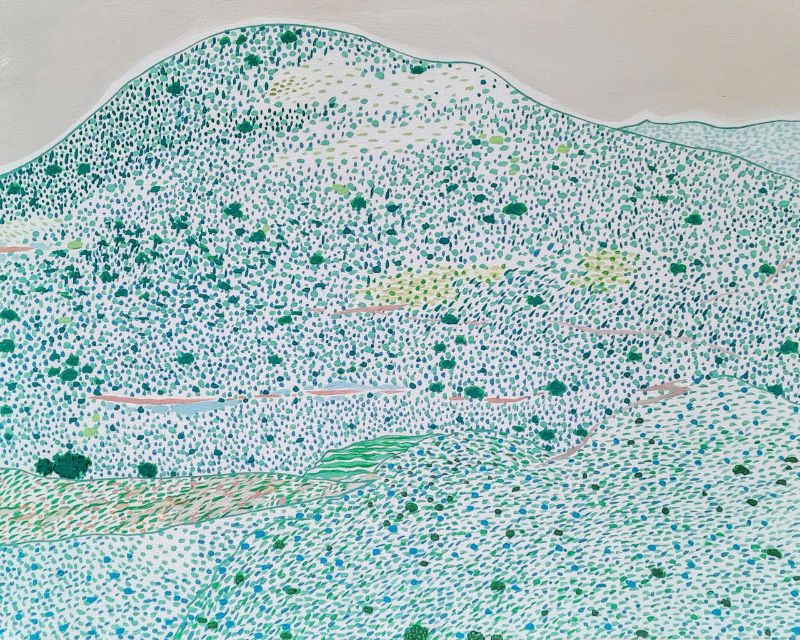 Cảnh núi buổi sớm Size: 90 x 100 cm Material: Acrylic one Canvas Artist: Nguyễn Ngọc Liêm Year: 2024