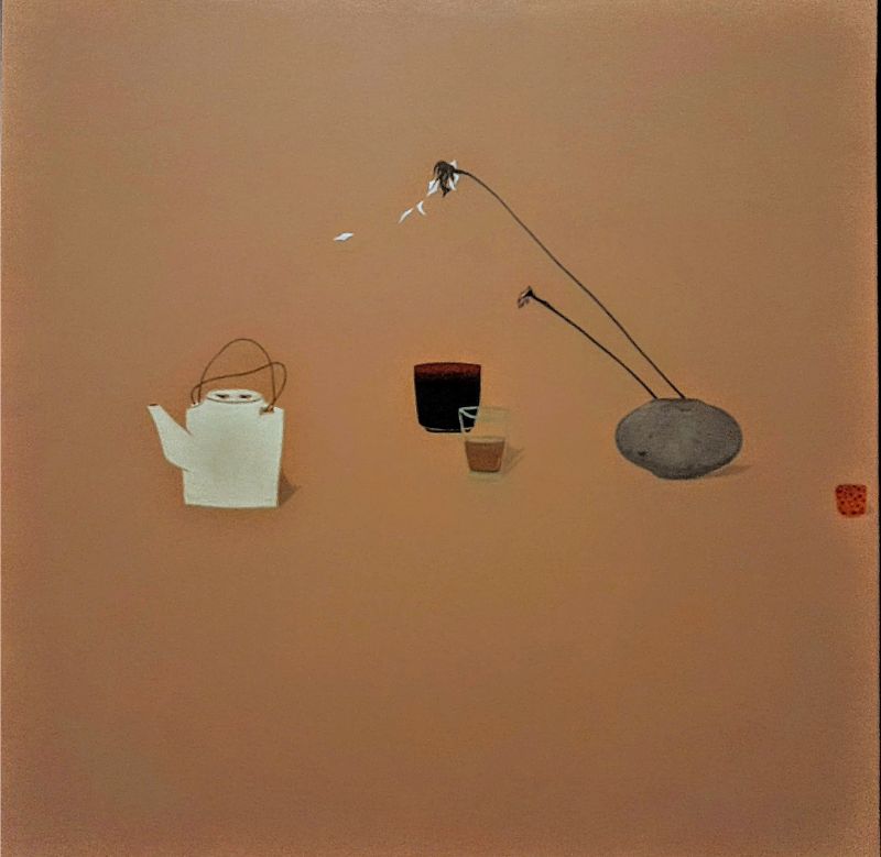 Cỏ đưa trong gió Size: 90 x 90 cm Material: Acrylic one Canvas Artist: Nguyễn Ngọc Liêm Year: 2024