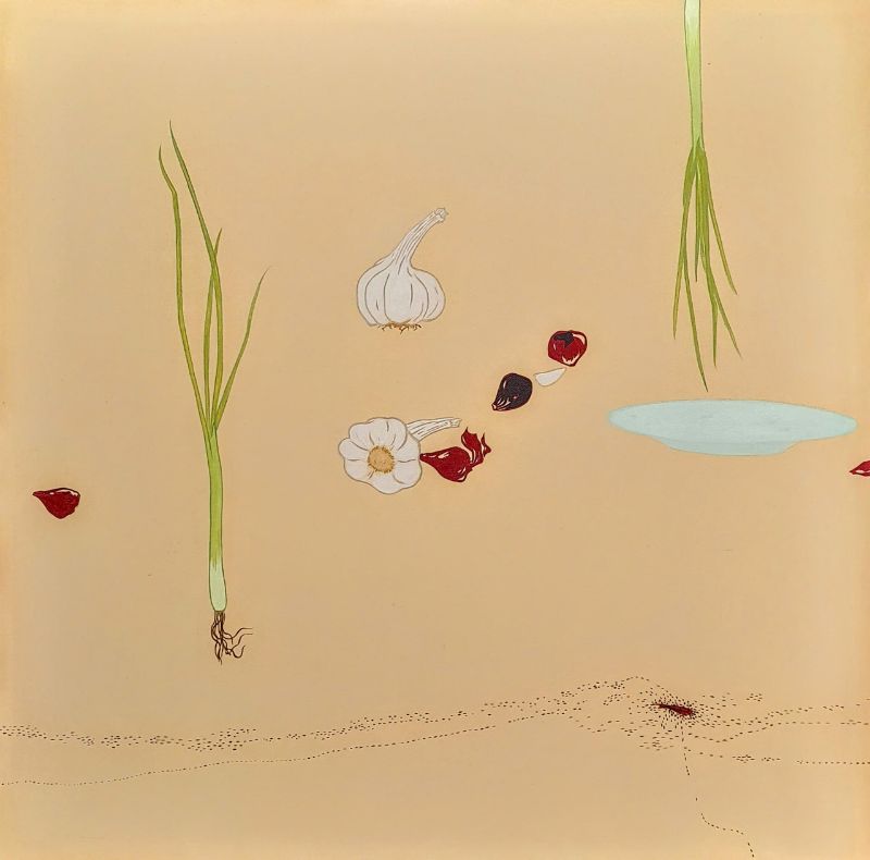 Đàn kiến Size: 90 x 90 cm Material: Acrylic one Canvas Artist: Nguyễn Ngọc Liêm Year: 2024