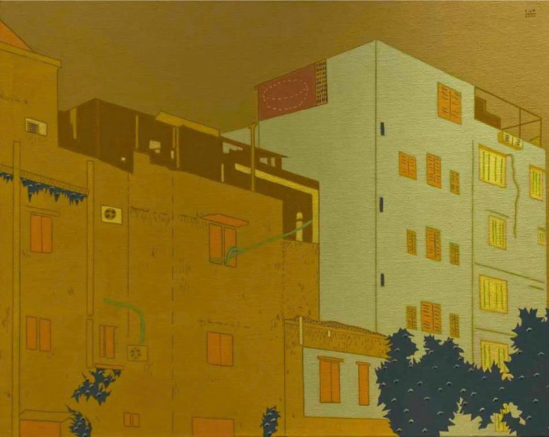 Một đêm đã cũ Size: 30 x 40 cm Material: Acrylic one Canvas Artist: Nguyễn Ngọc Liêm Year: 2023