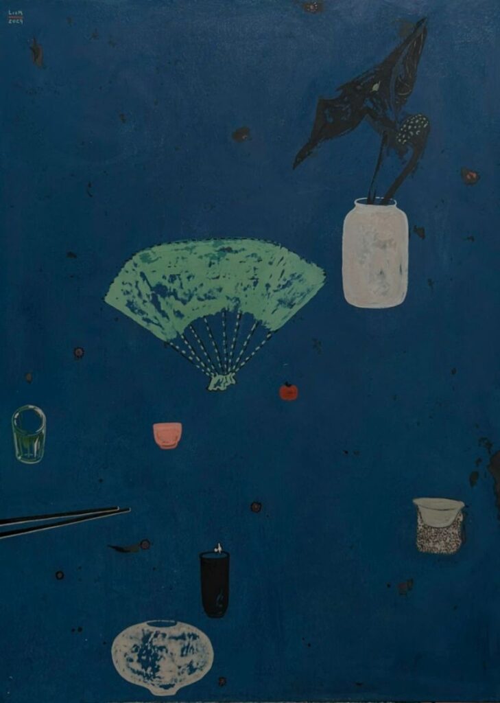 Tĩnh vật lam Size: 110 x 80 cm Material: Acrylic one Canvas Artist: Nguyễn Ngọc Liêm Year: 2024