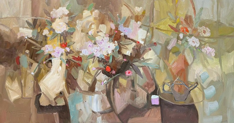 Chiều Đông Size: 80 x 150cm Material: Oil Painting Artist: Tạ Văn Quân Year: 2025