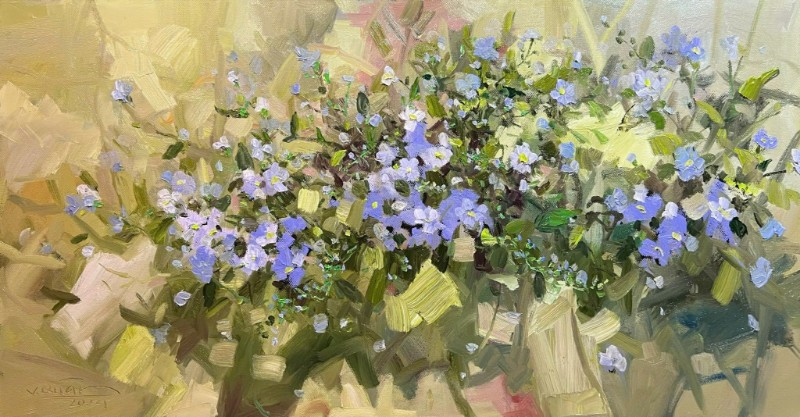 Trong nắng Thu Size: 80 x 150cm Material: Oil Painting Artist: Tạ Văn Quân Year: 2025