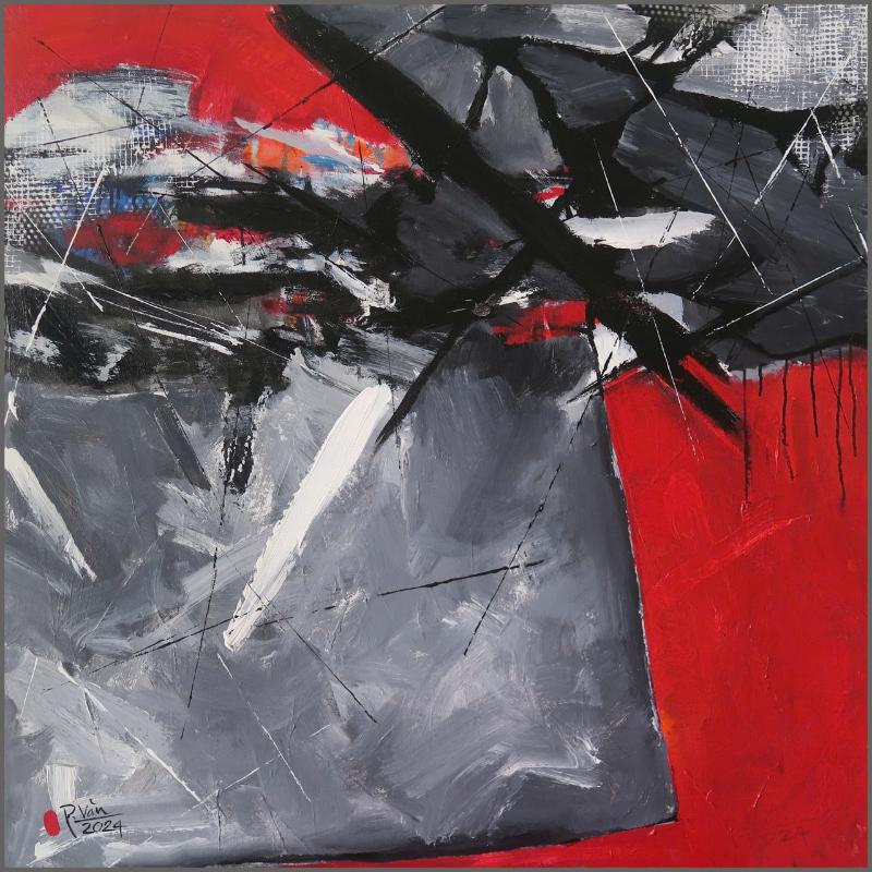 Bờ cát mơ Size: 100 x 100 cm Material: Acrylic Artist: Phan Trọng Văn Year: 2024