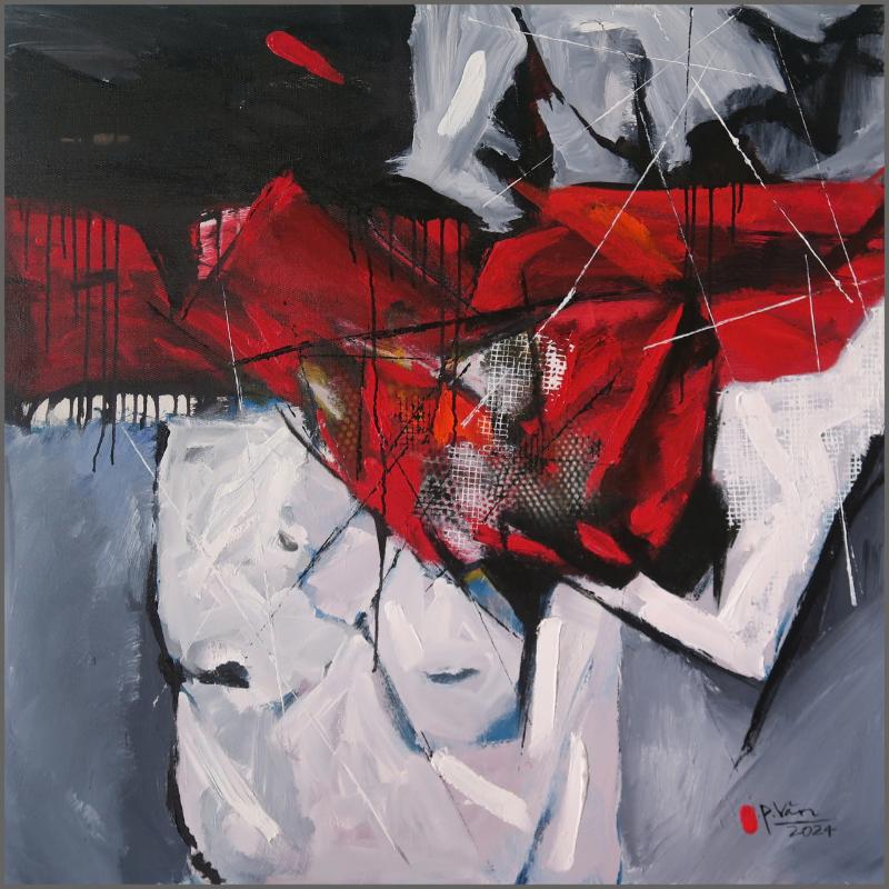 Bụi cát Size: 100 x 100 cm Material: Acrylic Artist: Phan Trọng Văn Year: 2024