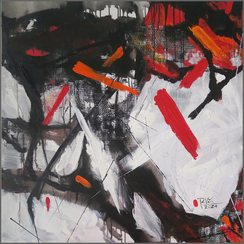 Chuyển động hư vô Size: 100 x 100 cm Material: Acrylic Artist: Phan Trọng Văn Year: 2024