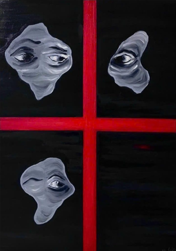 Gương mặt người đàn bà 1 (The woman’ face 1) Size: 60 x 80 cm Material: Oil painting on canvas Artist: Phương Lương Year: 2024