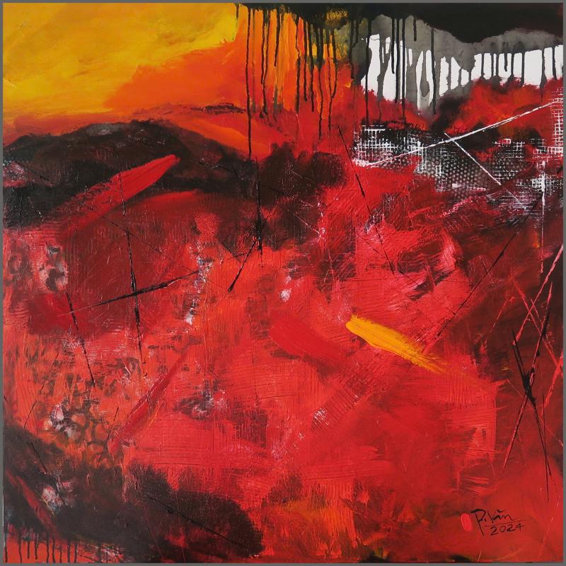 Ký ức Size: 100 x 100 cm Material: Acrylic Artist: Phan Trọng Văn Year: 2024