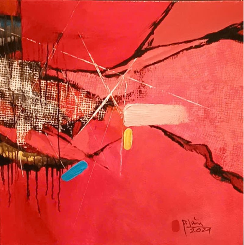 Ký ức Size: 65 x 65 cm Material: Acrylic Artist: Phan Trọng Văn Year: 2024