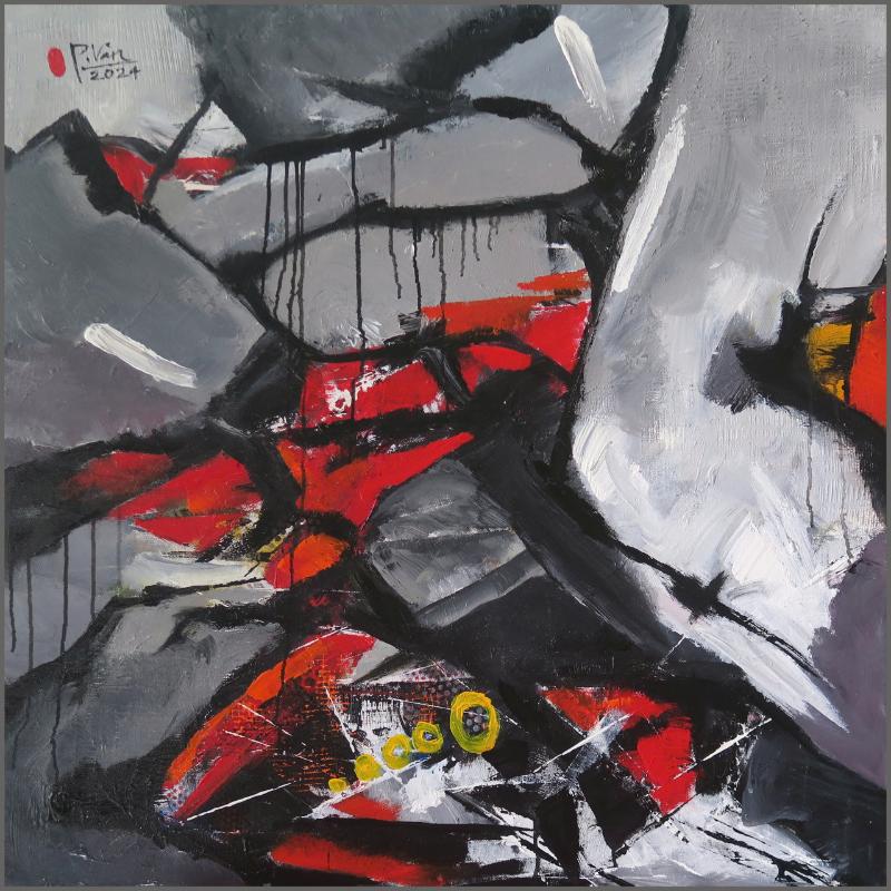 Lối rẽ Size: 100 x 100 cm Material: Acrylic Artist: Phan Trọng Văn Year: 2024