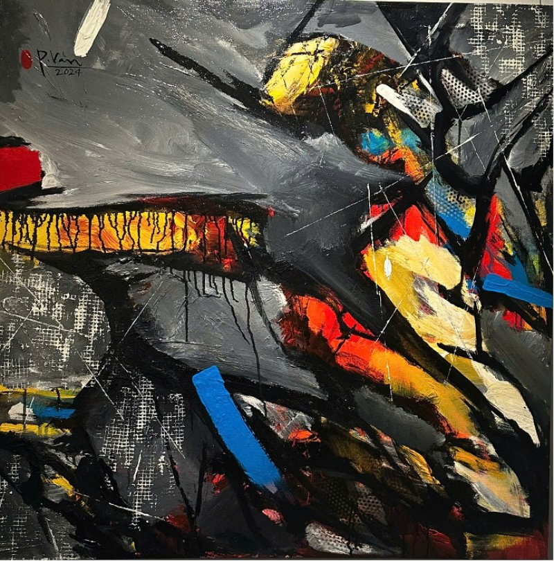 Ngã chiều Size: 100 x 100 cm Material: Acrylic Artist: Phan Trọng Văn Year: 2024