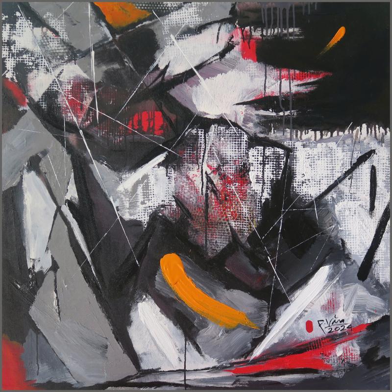 Nghịch dòng Size: 100 x 100 cm Material: Acrylic Artist: Phan Trọng Văn Year: 2024