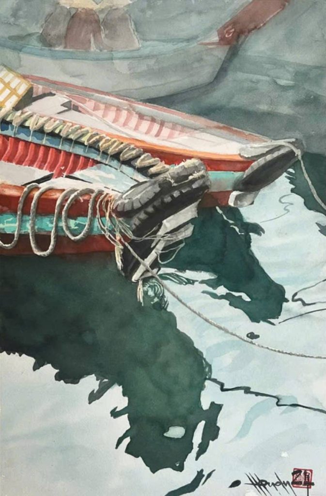 Lặng lẽ Size: 36cm x 56cm Material: Water Color Artist: Nguyễn Hồng Quân Year: 2024