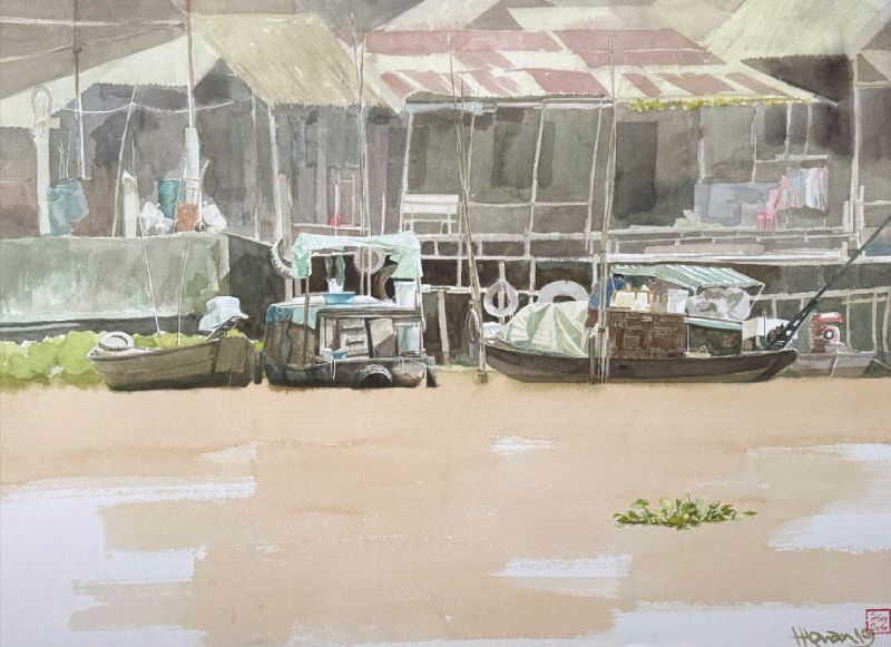 Mùa Nắng Size: 56cmx 76cm Material: Water Color Artist: Nguyễn Hồng Quân Year: 2019