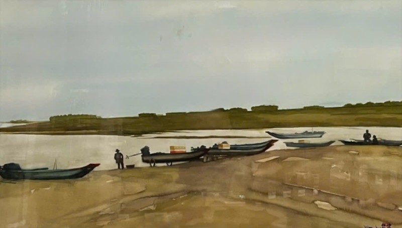 Phong Cảnh Hồ Trị An Size: 65cmx 112cm Material: Water Color Artist: Nguyễn Hồng Quân Year: 2022