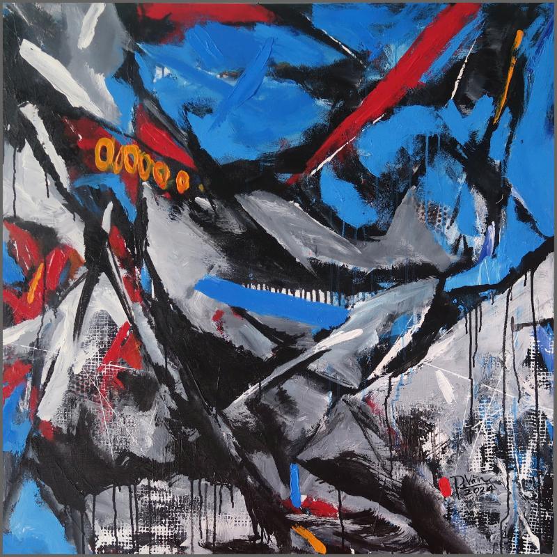 Sóng Size: 100 x 100 cm Material: Acrylic Artist: Phan Trọng Văn Year: 2024