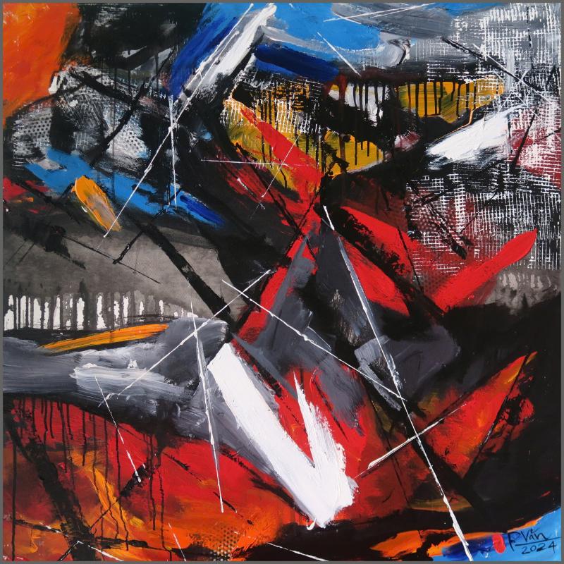Trầm luân Size: 100 x 100 cm Material: Acrylic Artist: Phan Trọng Văn Year: 2024