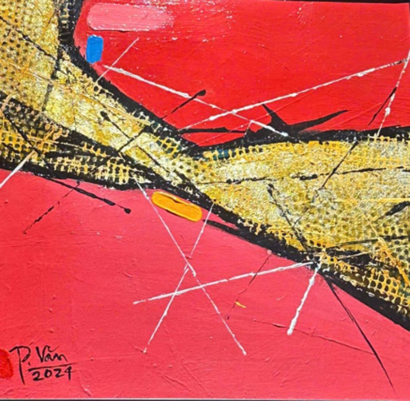 Vệt gió 1 Size: 44 x 44 cm Material: Acrylic Artist: Phan Trọng Văn Year: 2024
