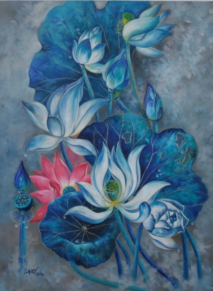 Ẩn Size: 60 x 80 cm Material: Acrylic Artist: Trương Kim Year: 2024
