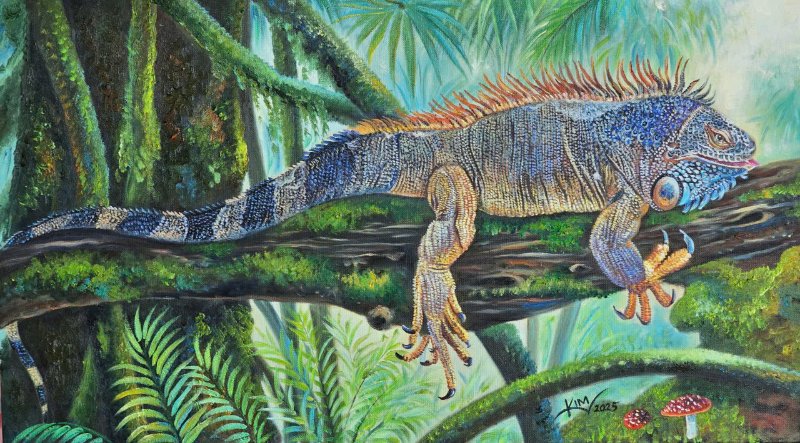 Rồng Nam Mỹ Size: 40 x 60 cm Material: Acrylic Artist: Trương Kim Year: 2025