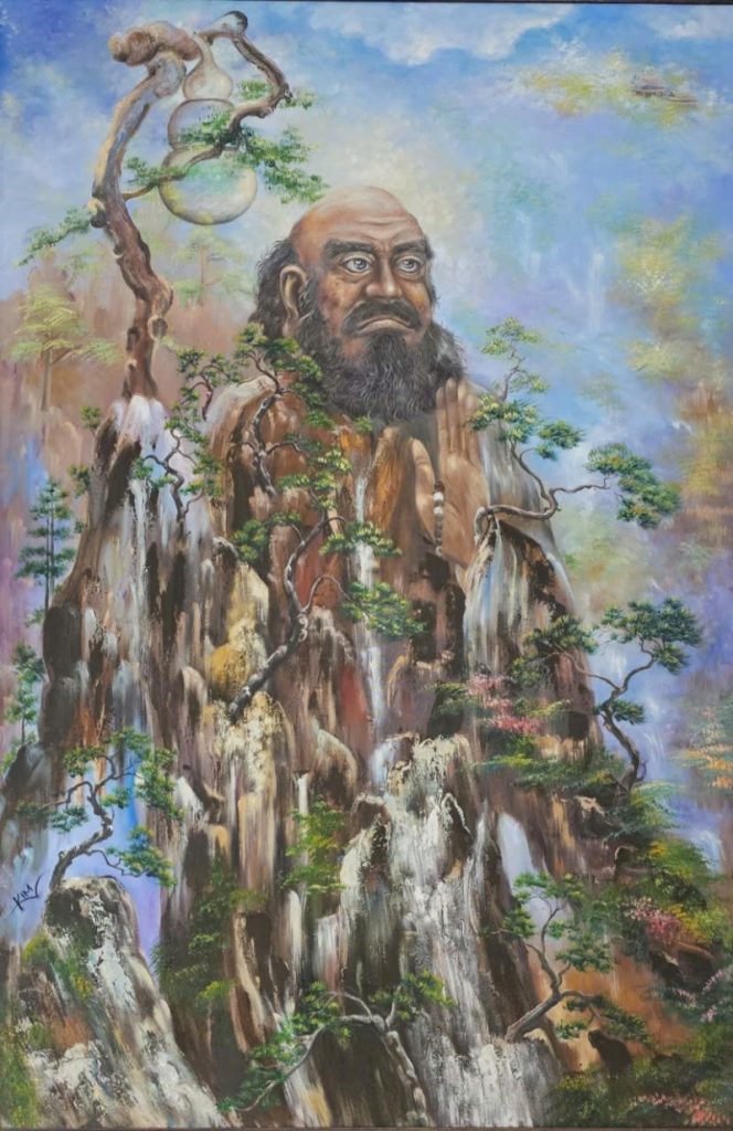 Sư Tổ Đạt Ma Size: 80 x 120 cm Material: Acrylic Artist: Trương Kim Year: 2022