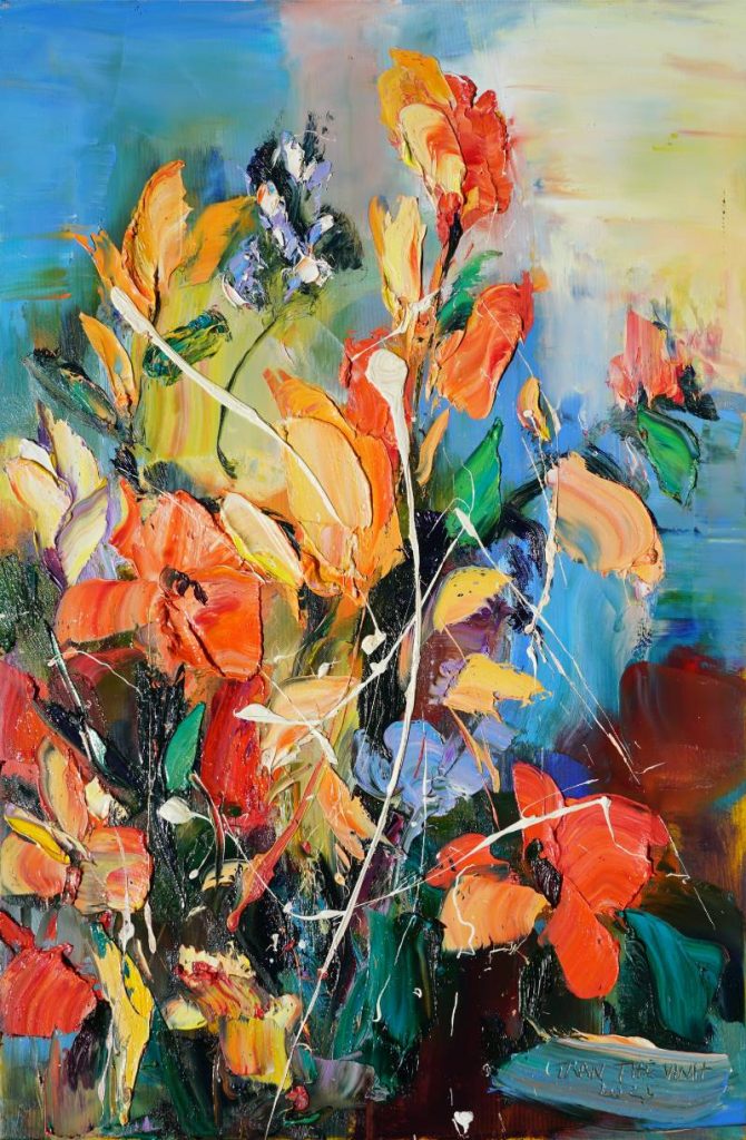 Vũ điệu 1 Size: 60 x 90 cm Material: Acrylic Artist: Trần Thế Vĩnh Year: 2025