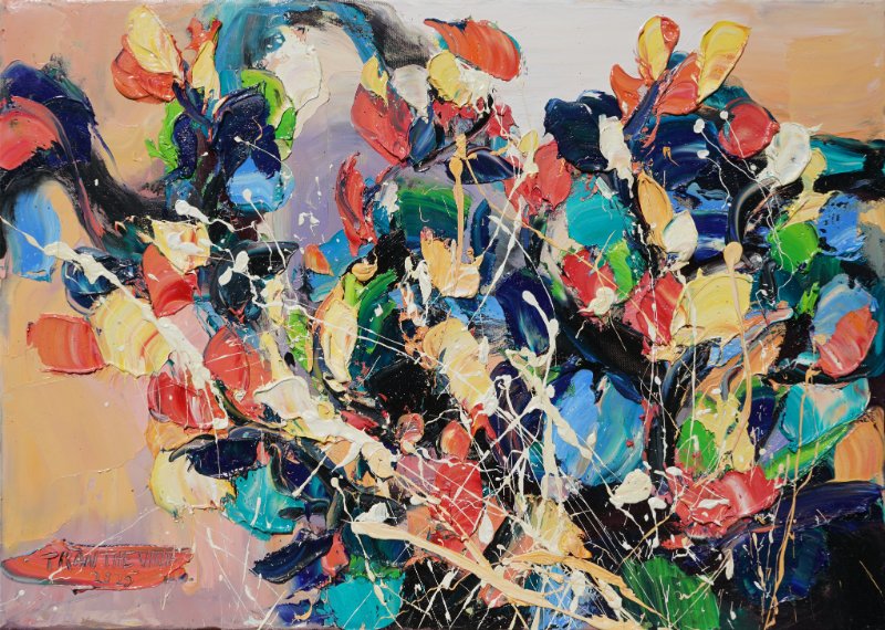 Vũ điệu 10 Size: 50 x 70 cm Material: Acrylic Artist: Trần Thế Vĩnh Year: 2025