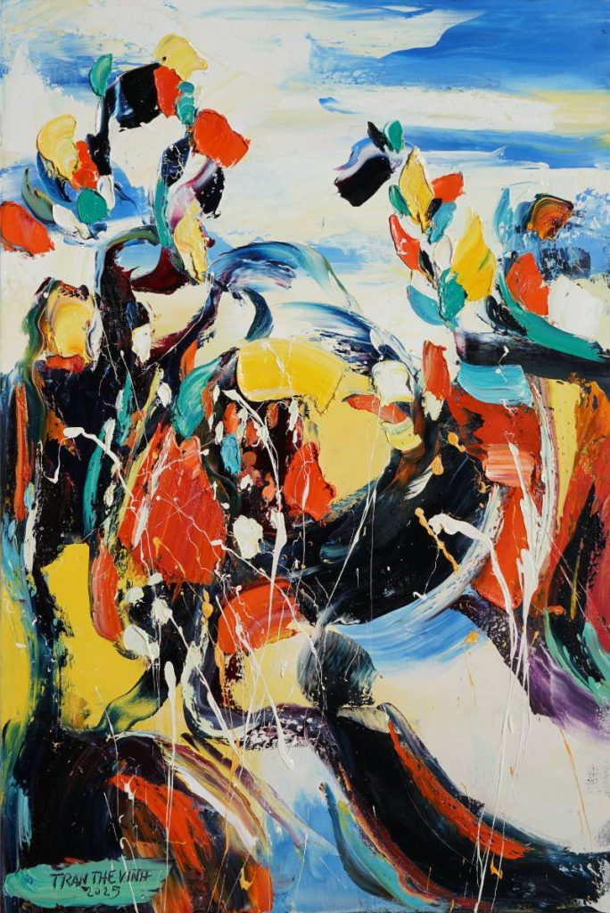 Vũ điệu 22 Size: 80 x 120 cm Material: Acrylic Artist: Trần Thế Vĩnh Year: 2025