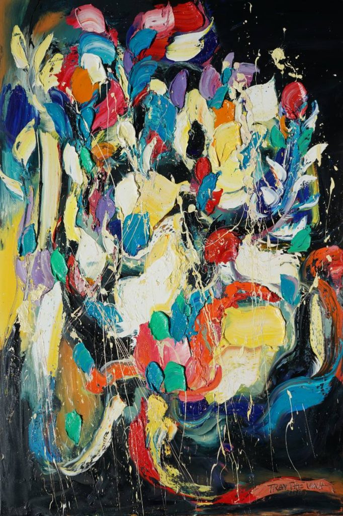 Vũ điệu 23 Size: 80 x 120 cm Material: Acrylic Artist: Trần Thế Vĩnh Year: 2025